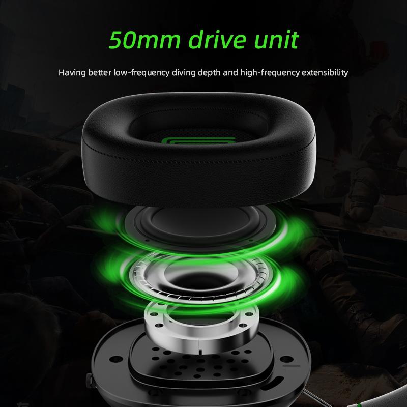 USB Jack 7.1 Virtual Channel Wired Headphones Headworn Game Earbuds With Microphone ENC Noise Cancelling Gaming Headset