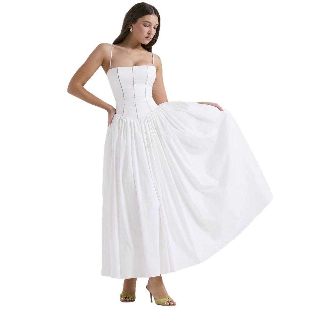 Temperament Elegant Gentle Wind Thin Floral Suspender Dress Fairy