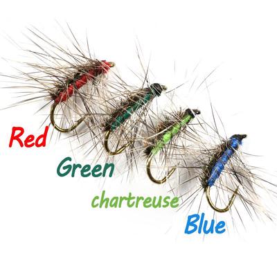 10PCS #12 Crackleback Gnat Fly Trout Fishing Dry Flies