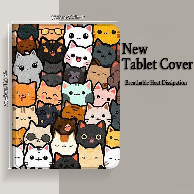 Cartoon Cat Flower For Xiaomi Redmi Mi Pad 4 5 6 6s 7 7s SE Pro 2 11 Plus Max 12.4 11 11.2 12.5 8.7 inch Tablet Case