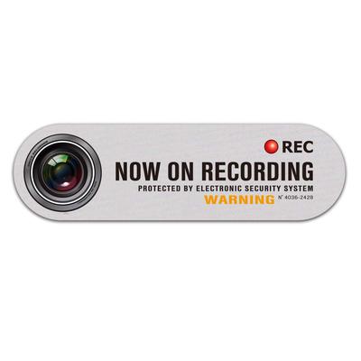 High Intensity Reflective Sticker, Driving Prohibited, Recording, Security Sticker, 5.5 X 1.6 Inches (14