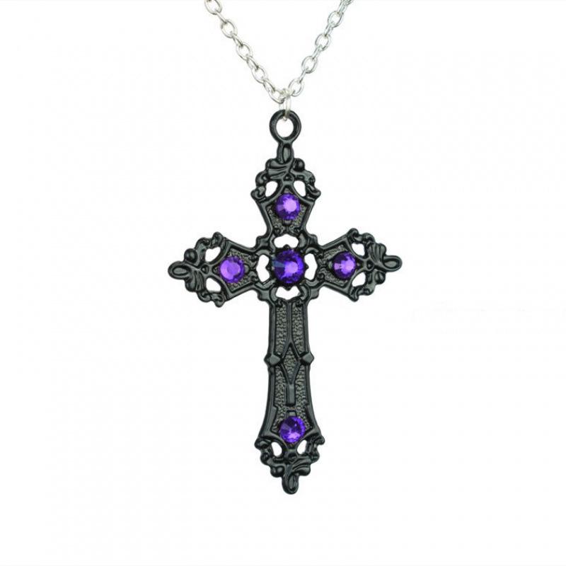 Popular Large Gothic Cross Necklace, Unisex Jewelry