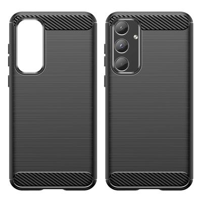 Phone Case For Samsung Galaxy A55 5G Carbon Fiber Texture TPU Phone Cover
