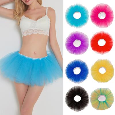 Mesh Tutu Skirt Lady 5 Layers Tulle Princess Skirts with Elastic Band Adult