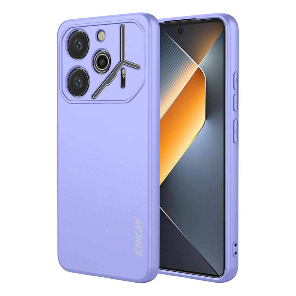 For TECNO Pova 6 4G Silicone Case ENKAY HAT PRINCE Straight Edge Cell Phone Back Cover