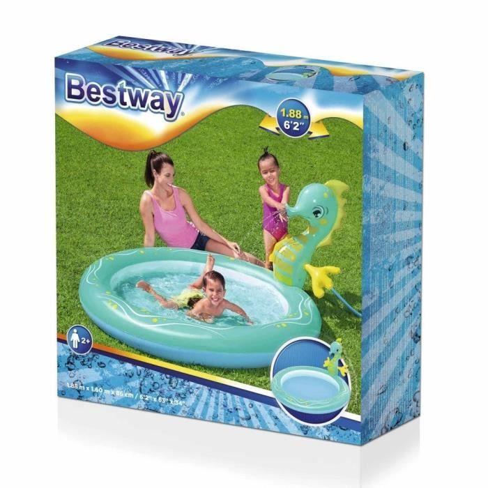 Piscine Gonflable - Bestway - Sea Horse - Ronde - 2,95 M X 1,60 M - Pour Enfants