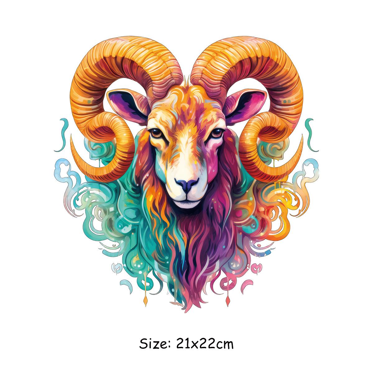 

Красочные животные термонашивка Коза Лев Лиса джинсы в полоску модный аксессуар «сделай сам» наклейка термопресс аппликация нашивка на одежду