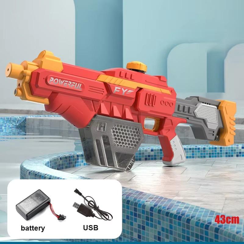 2025 Summer Electric Water Gun Children Toy Fully Automatic Continuous Shooting Water Gun with Sound Effects Luminous Efficacy
