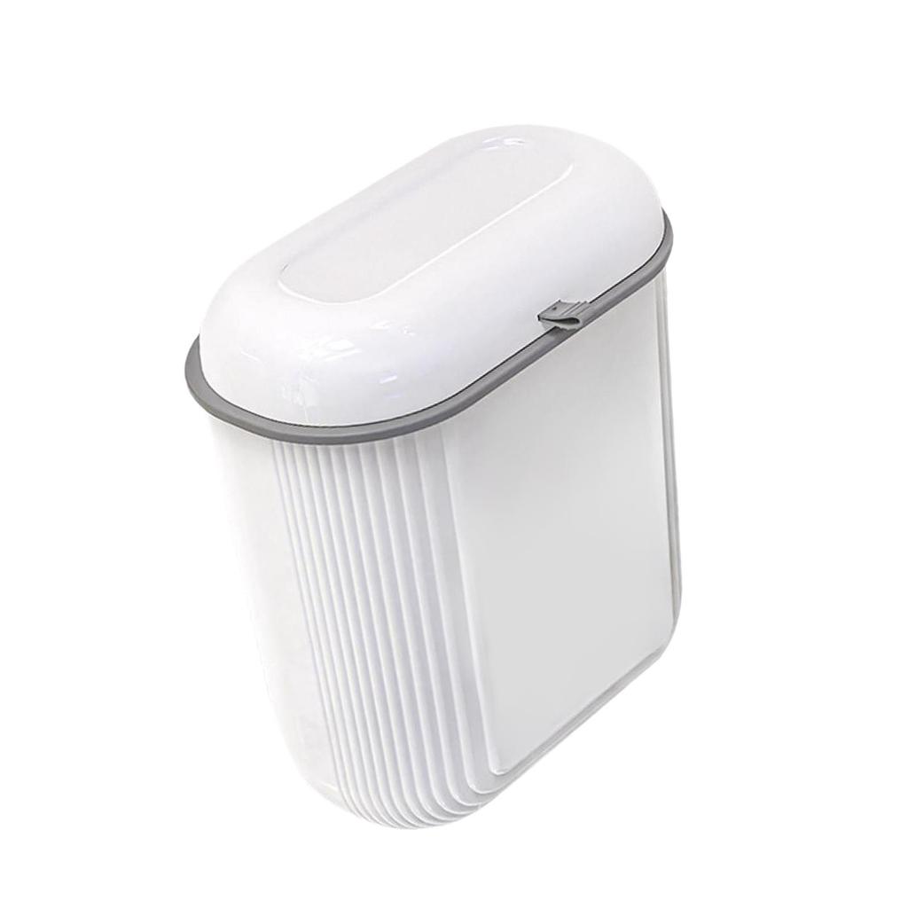 Hanging Trash Can with Lid Stylish Space Saving Garbage Container Waste Basket Bin Kitchen Compost Bin for Cupboard Counter Top