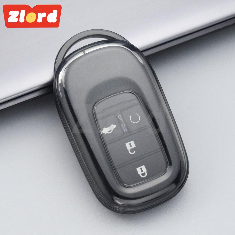 Car Key Case Cover For Honda Civic Accord Hr-V Cr-V Crv 4 5 Buttons Transparent Auto Shell Fob Holder Auto Accessories