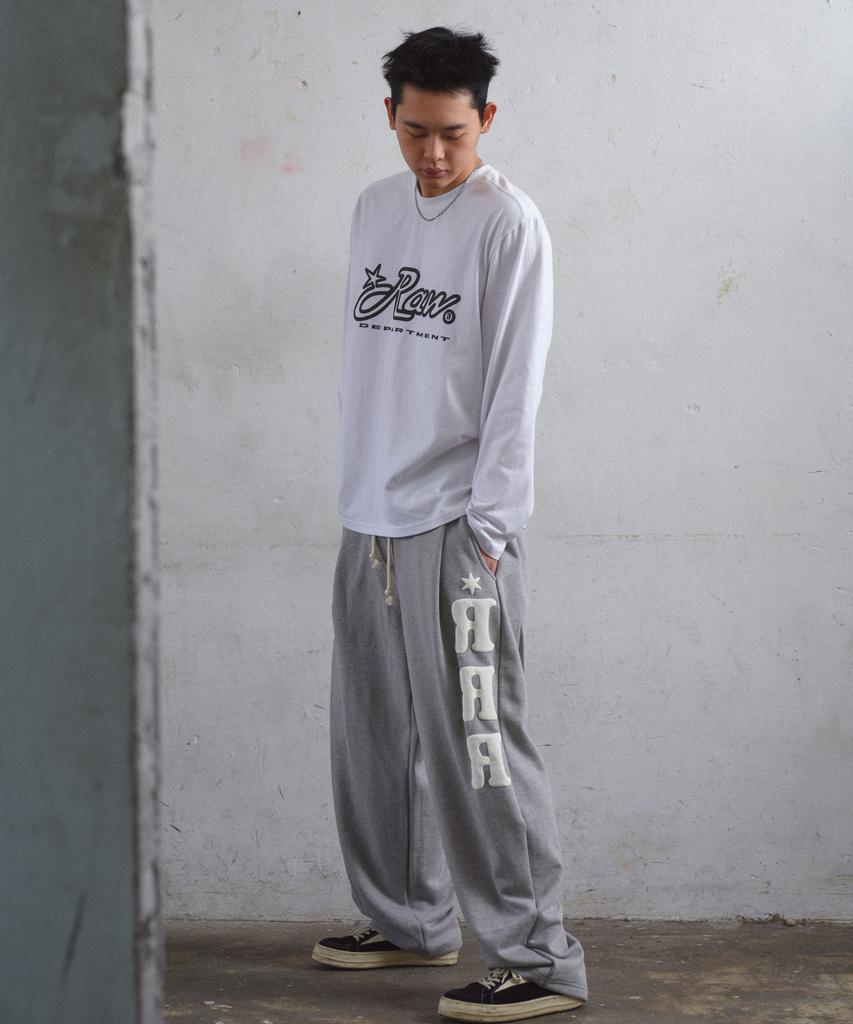 AMOU Rrr One Tuck Sweat Pants Gray