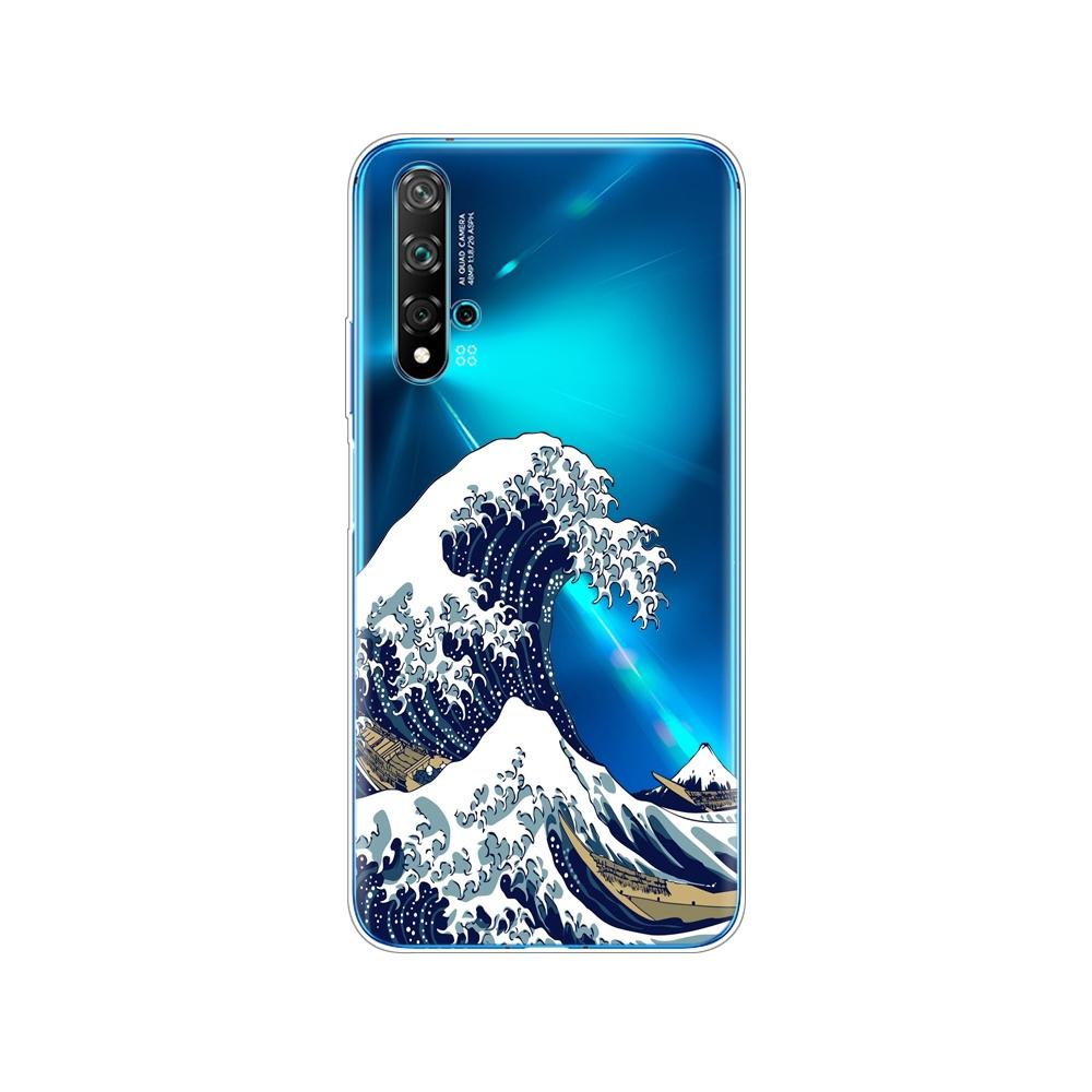 Dla Huawei Nova 5T Case miękka TPU tylna silikonowa obudowa telefonu dla Nova5T 5 T YAL-L21 6.26 ''fundas coque zderzak