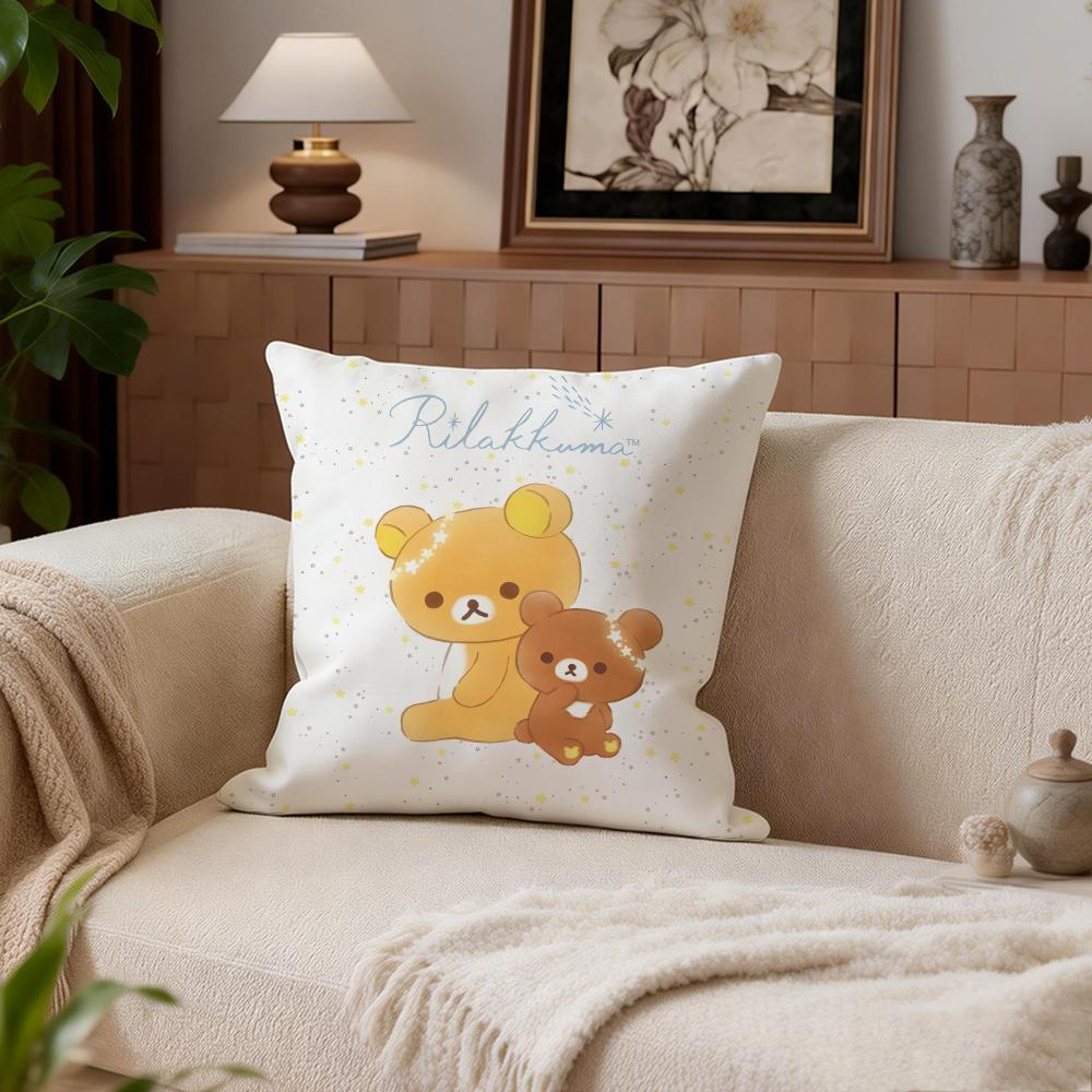 Cute Rilakkuma Cushion Cover Cushion Cover Set 4Pcs 50x50 45x45 40x40 Pillowcase Decorative Sofa Home Decor
