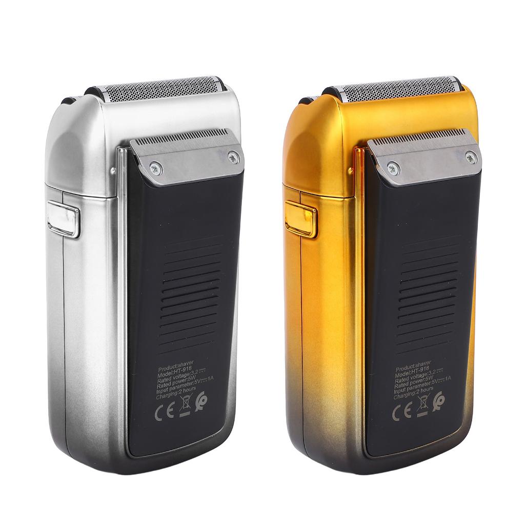 Electric Foil Clipper for Men LED Display Sideburn Trimmer 1200mAh Adjustable Head Double Foils Hair