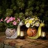 Pot de fleur statue escargot en résine Résistant au soleil Pot de fleurs décoratif en résine Mignon Vase de jardin Décoration de jardin