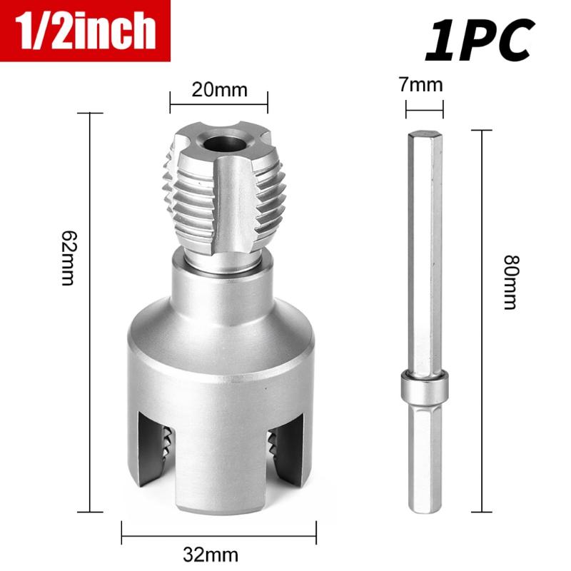 1/2 3/4 inch PPR Water Pipe Internal Thread Opener For PVC Plastic Pipe Thread Tap Hand Electric Drills Hand Tools