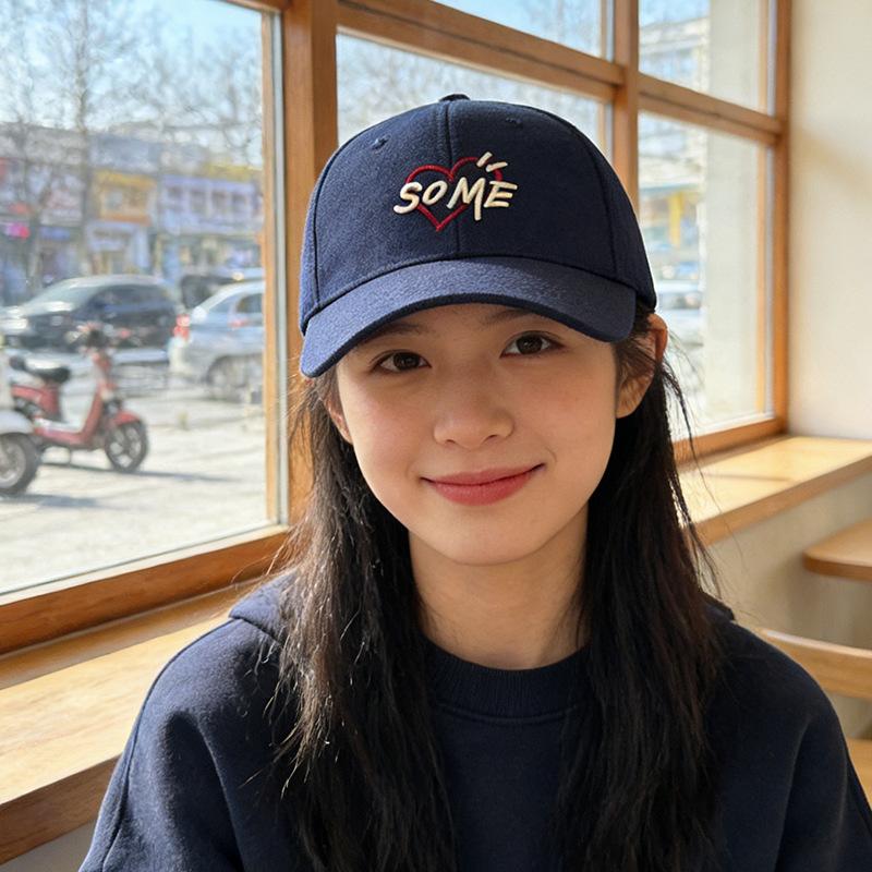 Peaked Cap Female Trend Brand Embroidered Alphabet Baseball Cap Male Japanese Sun Hat M（56-58cm）
