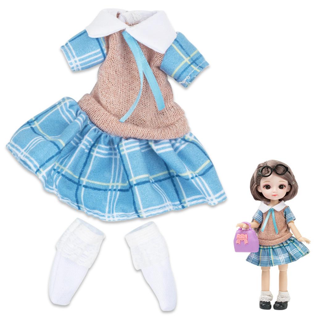 Exquisite Beautiful Dolls Clothes Mini Dress Cloth Clothing Dress Band 20cm Girl Doll Kids Toys No Doll