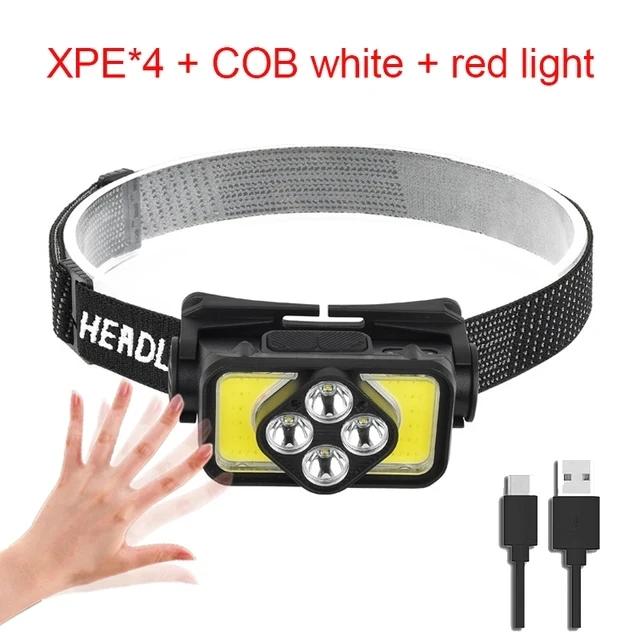 LED Headlight Charging Induction Headlight Night Fishing Portable Strong Light Outdoor Night Running Night Fishing Flashlight