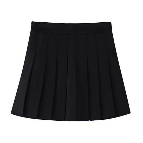 Plus Size Japanese High-Waisted Slimming Pleated Mini Skirt