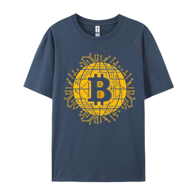 Bitcoin Cryptocurrency TShirt Casual Tops Shirt 2024 Popular Design Tops  Tees BTC Coin Trader B For Men T Shirt