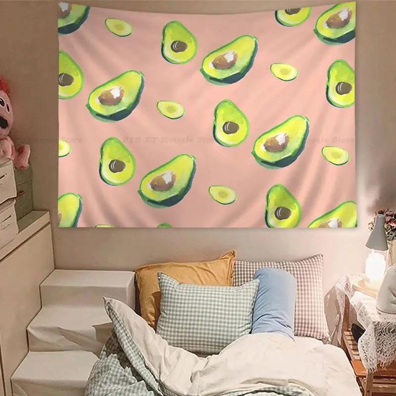 

Украшение стены дома гобелен с рисунком авокадо, подвесная ткань, гобелен для офиса, гостиной 100x75cm