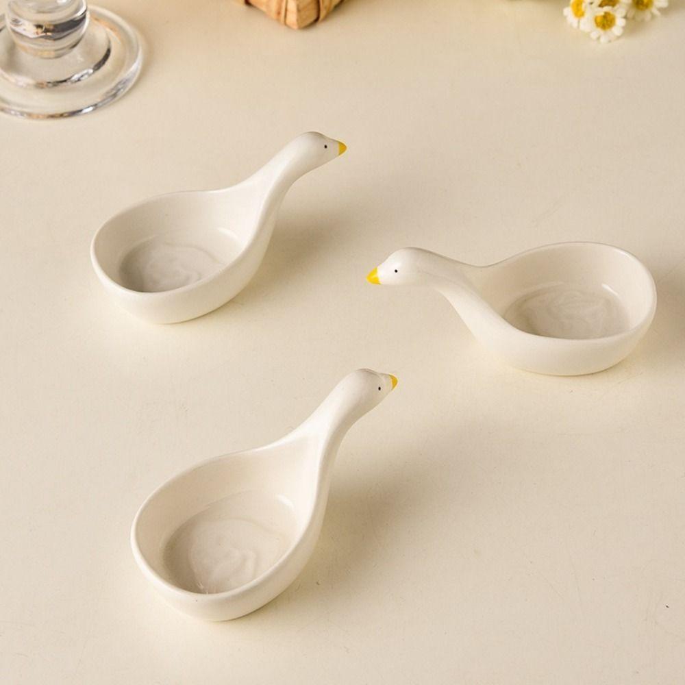 4PCS Cartoon Sauce Dishes 3D Seasoning Dish Ceramic Tableware Ceramic Dipping Bowls Restaurant