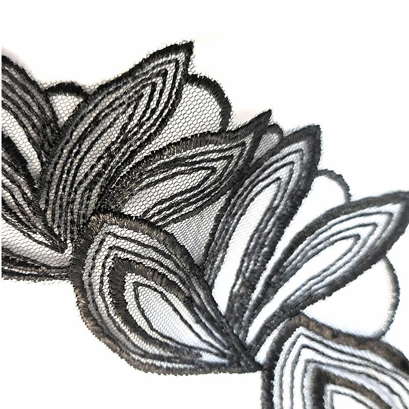 Water soluble lace mesh bottom pair symmetrical embroidery lace DIY clothing accessories embroidery transparent mesh flower pieces
