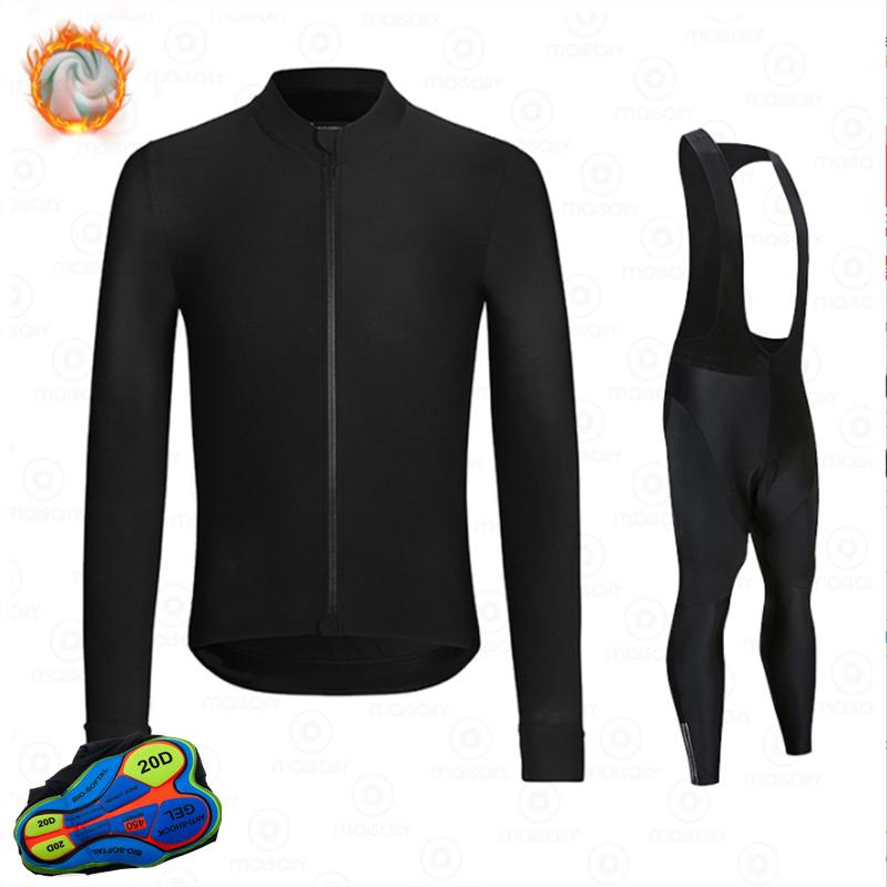 Radbekleidung Herren Trikotanzug Outdoor Riding Bike MTB Kleidung Trägerhosen Set Warm 2025 NEU Team Winter Thermofleece
