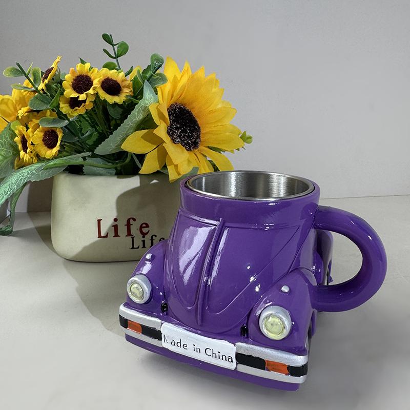 Creative Funny Beetle Shaped Coffee Mug Unique Handmade Beetle-Shaped Coffee Cup Novelty Car-Shaped Tea Cup