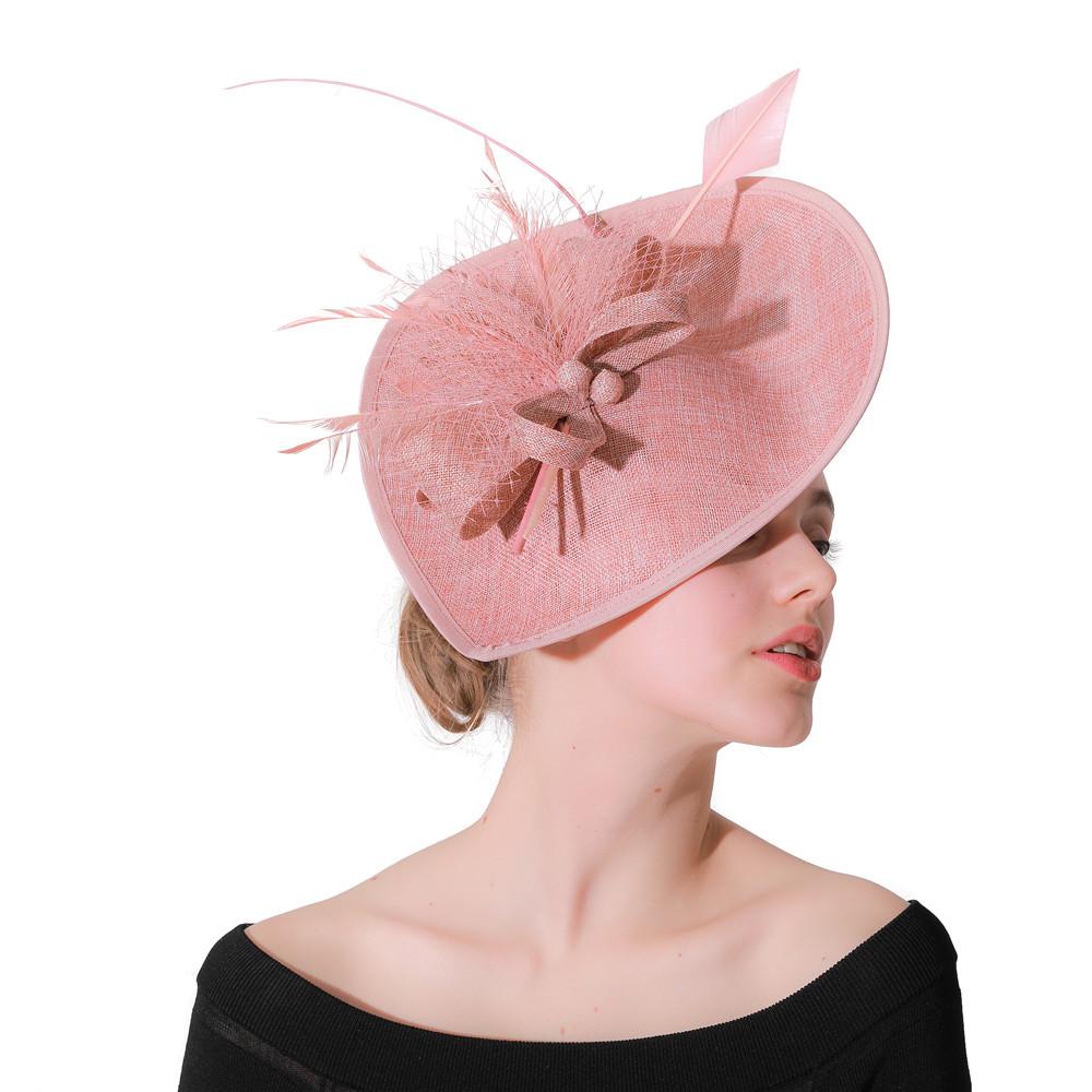 Popular European And American Hemp Yarn Headgear Bridal Hair Accessories Banquet Photo Gift Hat Feather Headgear