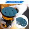 50 Pcs Car Sanding Discs 6 Inch 6 Hole 60 Grit Hook and Loop Sandpaper Blue