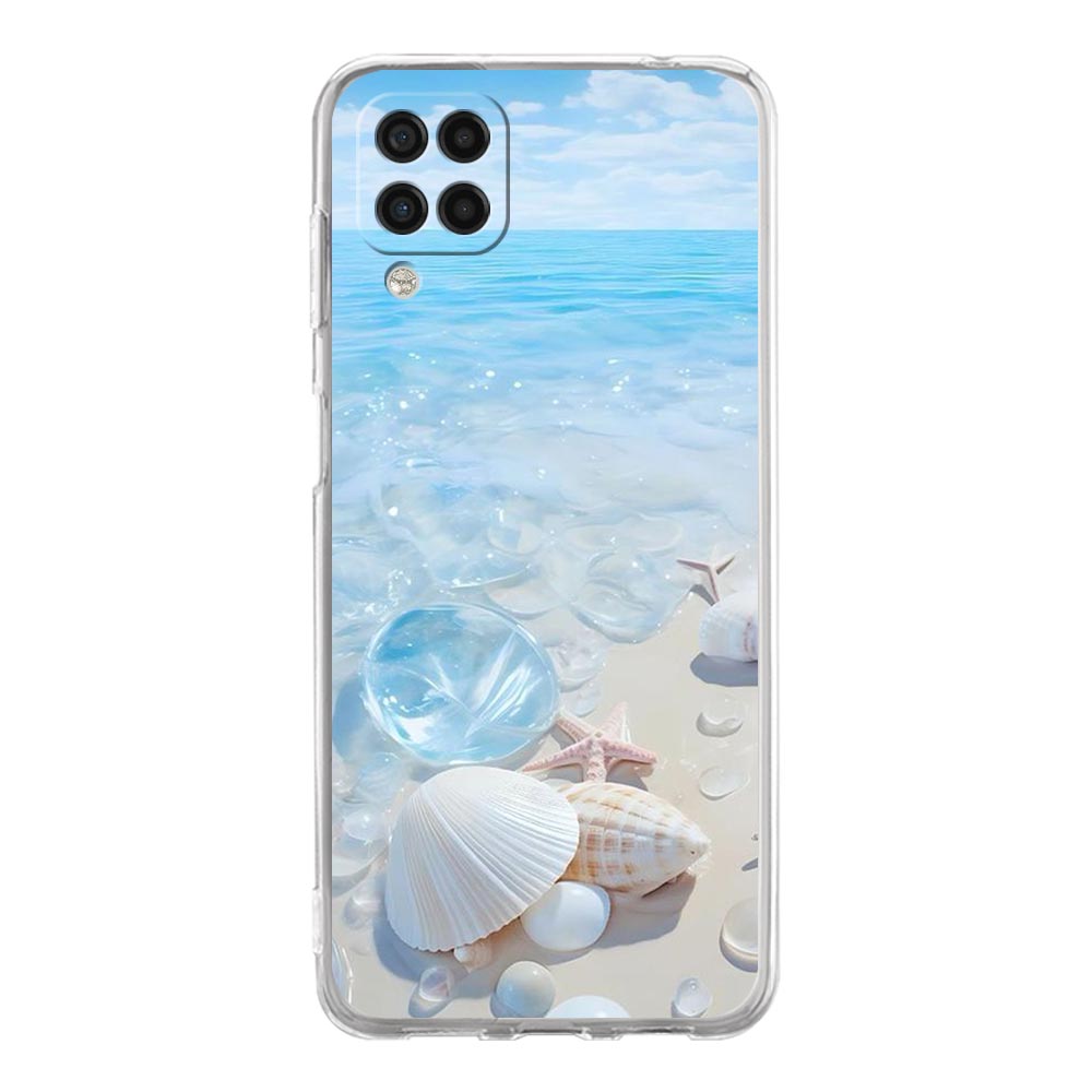 

Phone Case For Samsung A13 A33 A35 A55 A73 A53 A23 A51 A71 A21S A31 A41 A05s A03S A15 A25 5G Cover Blue Butterfly Ocean Waves Samsung A25 5G