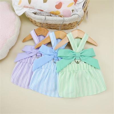 Universal Style Korean Version of the New Spring and Summer Pet Clothes Dog Sling Dress Teddy Bichon Pet Clothes