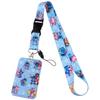 Cute Planet Plushie ID Card Holder with Slide Case & Lanyard for Phone and Access Cards
