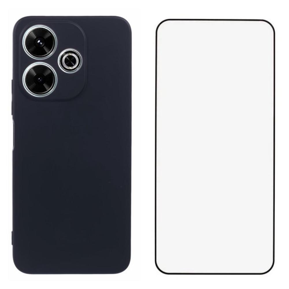 

WANLONFENG RB2 Series for Xiaomi Redmi 13 5G/4G Case with Screen Film Soft Lining TPU Cover Black