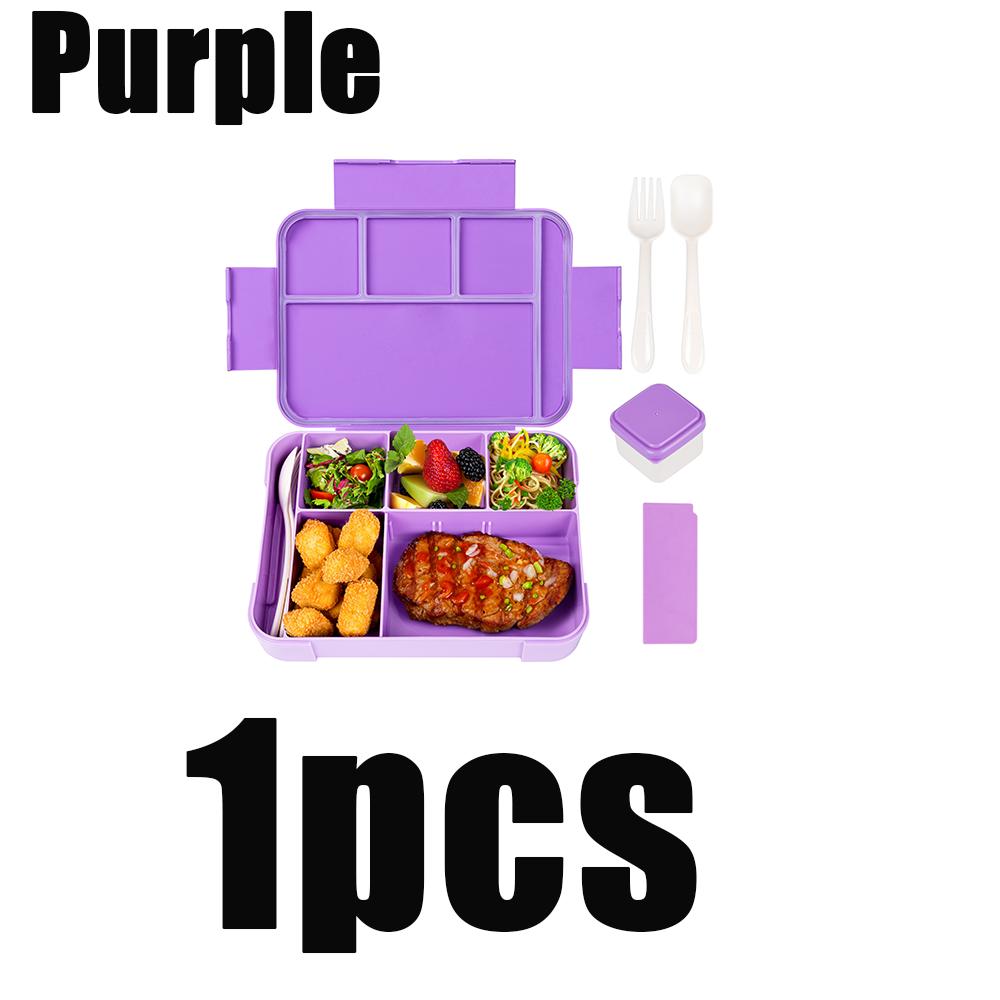 1 szt. Uroczy Wzór Dziecięcy Lunchbox Przenośny Dzielony Szczelny Pojemnik na Żywność Bento Box Do Szkoły Biura Podgrzewanie w Kuchence Mikrofalowej