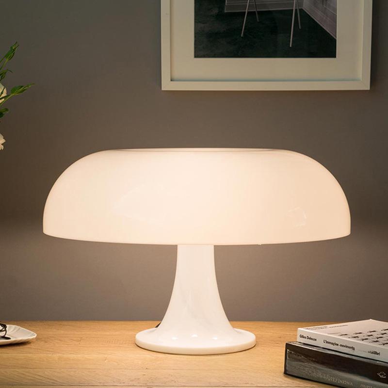 Nordic Style Korean Mushroom LED Bedside Lamp - Shatter-Resistant Decorative PC Table Light