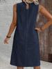 2025 Women's Plus Size Elegant Solid Color Sleeveless Summer Dress