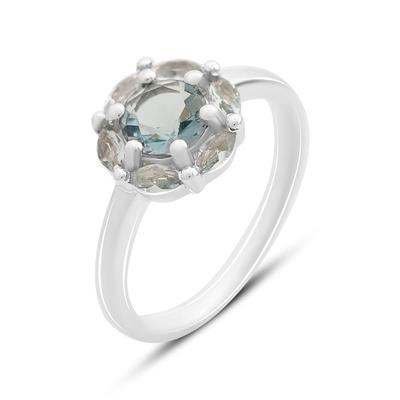 Silver Ring with London Blue Topaz 0.908ct, Product Weight 2.81g (2166931)