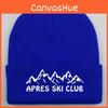 Apres Ski Club Winter Knit Cap With Acrylic Material And Windproof Design For Outdoor Use