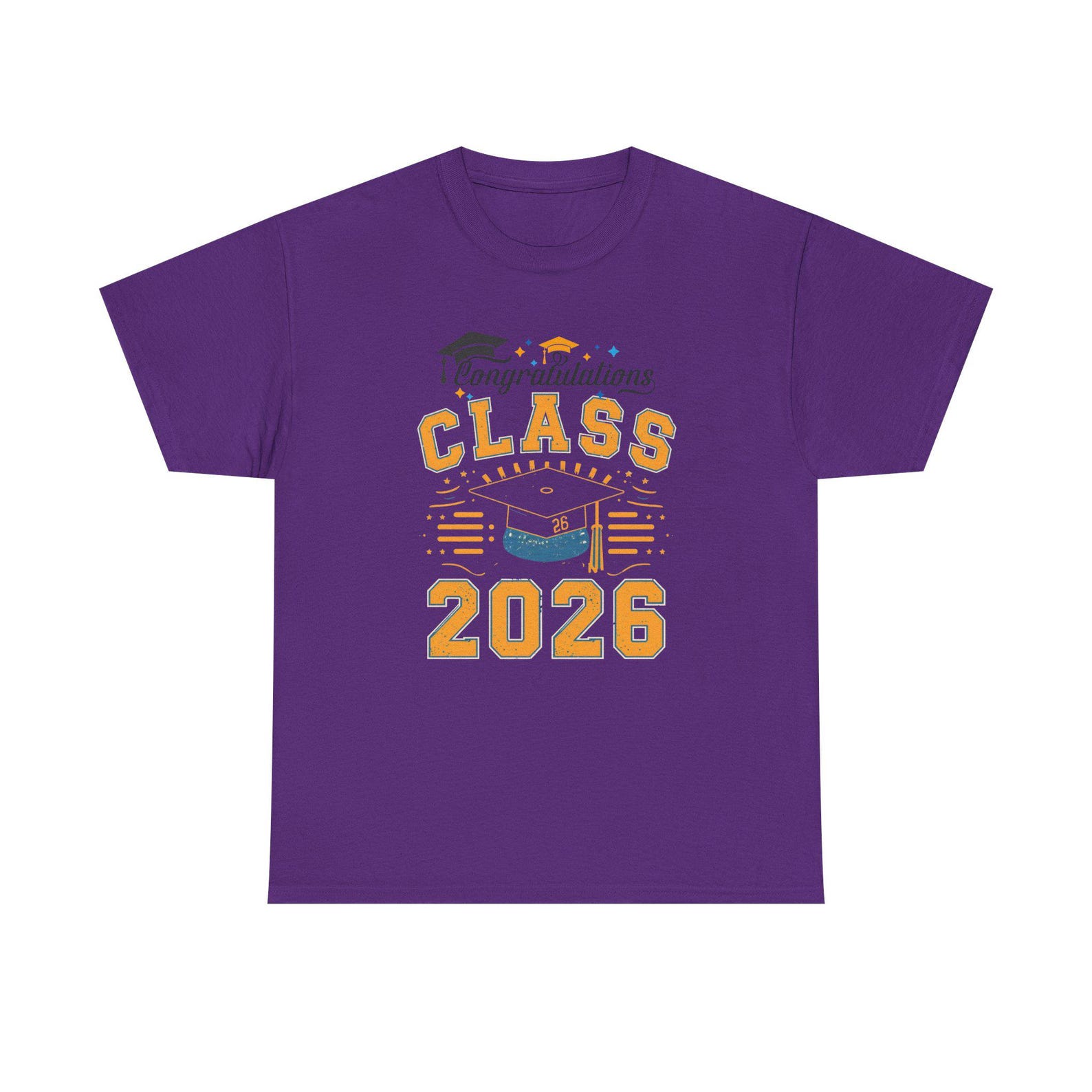 Class of 2026 Graduation T-Shirt | Collegiate Cap and Diploma Tee M