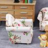 1:12 Dollhouse Miniature Floral Sofa Cover with Cushion in Pink-Green Flower Cluster Design
