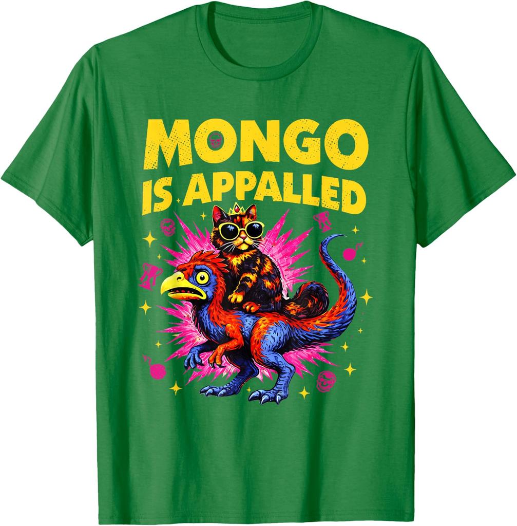 Mongo Is Appalled Funny Cat Riding Dinosaur Meme Unisex T-Shirt 4