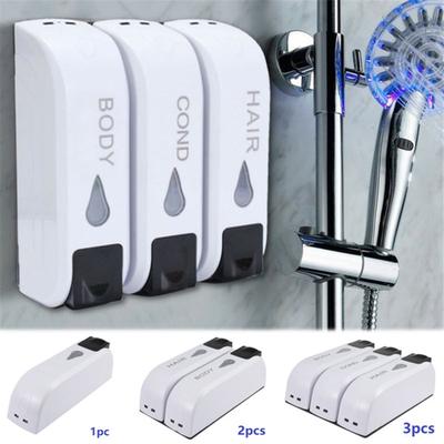 12oz nástěnný dávkovač mýdla 1/2/3ks Koupelnová láhev na mýdlo Plastový dávkovač sprchového gelu