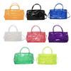 Candy Colored Clear Bag with Large Capacity Shoulder Bags PVC Crossbody Handbag for Organizing Toiletries