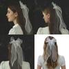 Bride Veils Mesh for Girls Balletcore Mesh for Pageant Prom Bridal Hair Accessories Stage Props White Veils for Bride