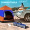 Six Man Hexagon Camping Tent with Hang Hook and Carry Bag - Orange and Blue
