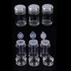 Powder Case Refill Set of Small Dispensing Powder Nail Glitter Portable Small Dispensing Containers Bottles, 6, Perforated, Clear, Bottles, Bottles,