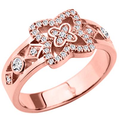 Anel banhado a ouro 'Scarlett' em ouro rosa